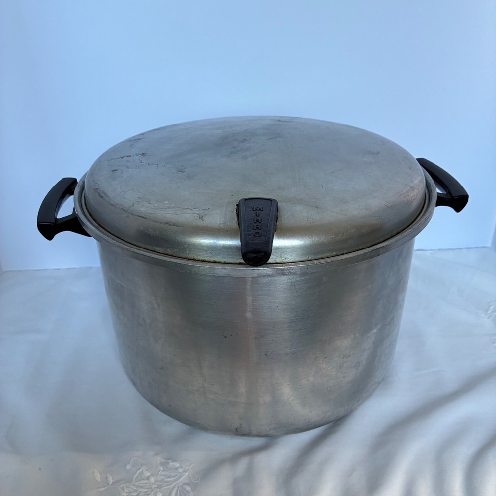 Mirro Stock Pot 10 QT 890M Aluminum Vtg Kitchen Farmhouse MCM Retro Rustic USA